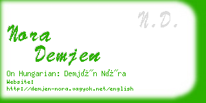 nora demjen business card